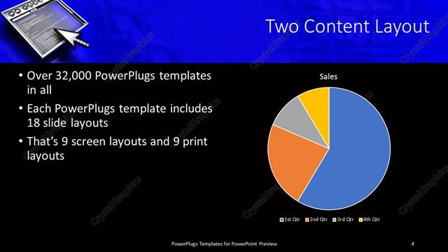 Two Content presentation slide layout