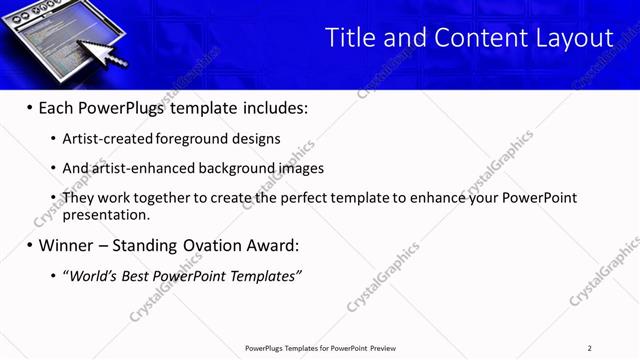 Title and Content presentation slide layout