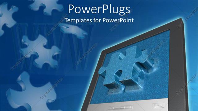  Presentation with web - A screen with a puzzle piece in it