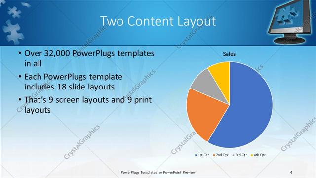 Two Content presentation slide layout