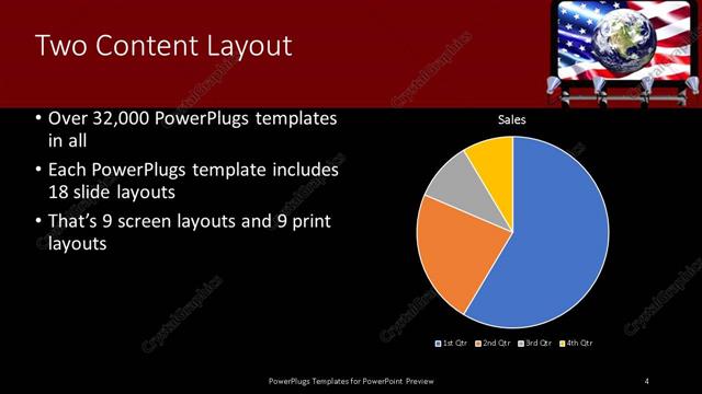 Two Content presentation slide layout