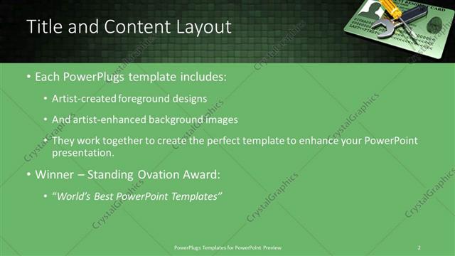 Title and Content presentation slide layout