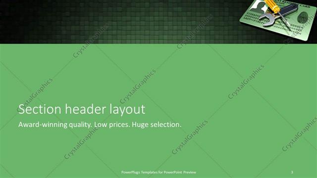 Section Header presentation slide layout