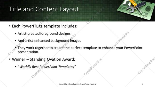 Title and Content presentation slide layout