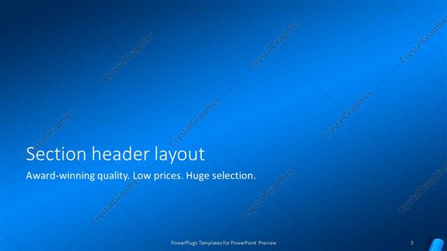 Section Header presentation slide layout