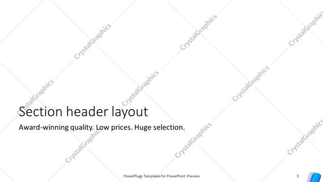 Section Header presentation slide layout