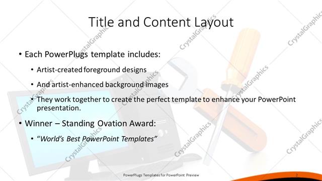 Title and Content presentation slide layout
