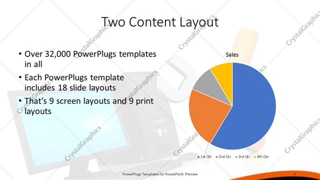 Two Content presentation slide layout