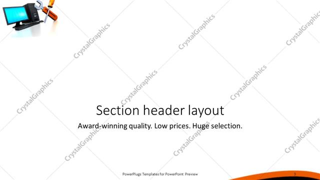 Section Header presentation slide layout