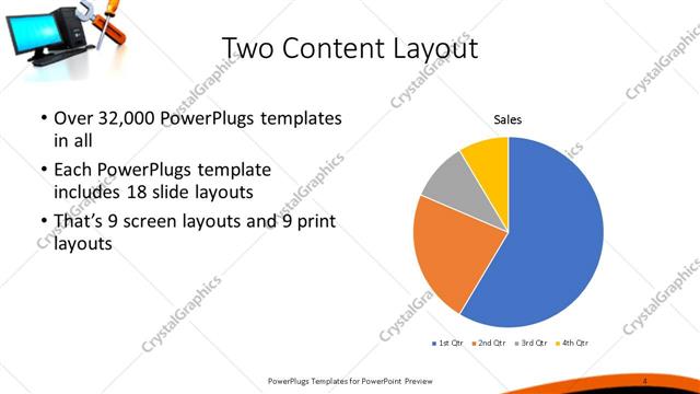 Two Content presentation slide layout