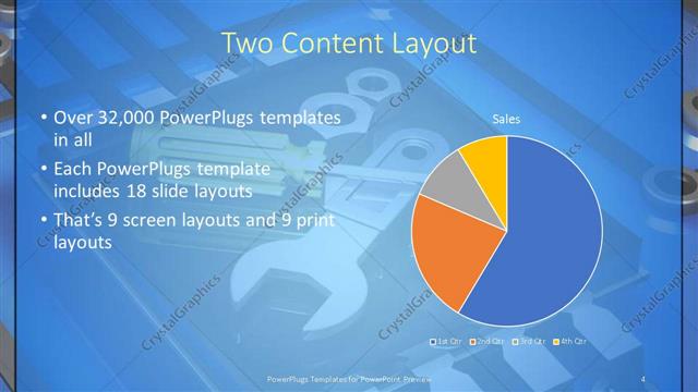Two Content presentation slide layout