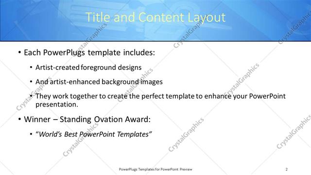 Title and Content presentation slide layout
