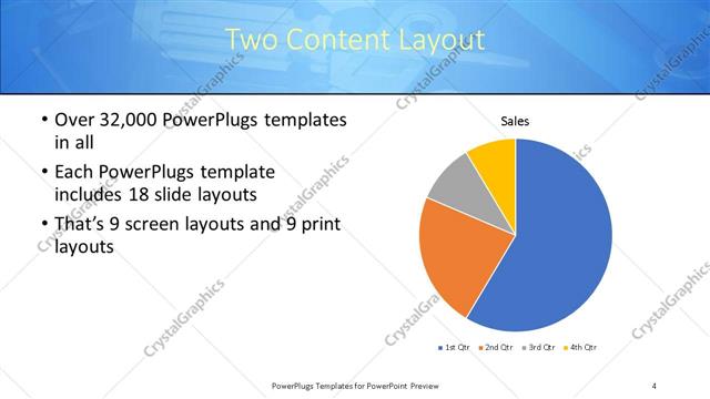 Two Content presentation slide layout