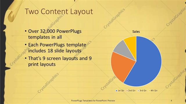 Two Content presentation slide layout