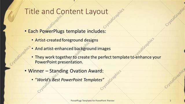 Title and Content presentation slide layout