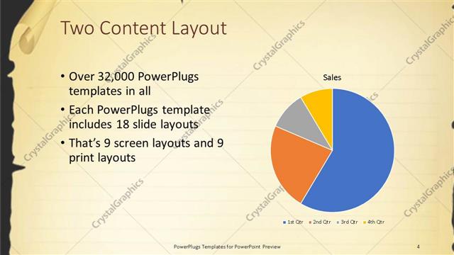 Two Content presentation slide layout
