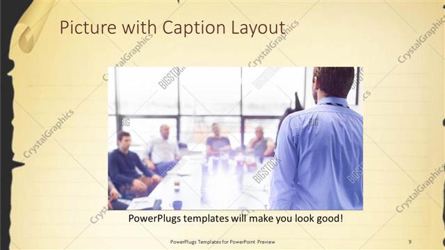 Picture with Caption presentation slide layout