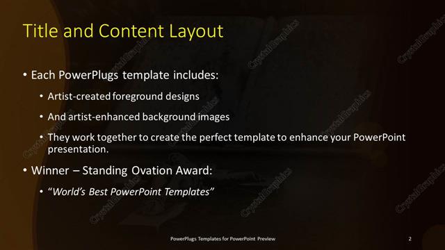 Title and Content presentation slide layout