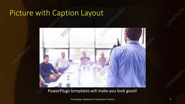 Picture with Caption presentation slide layout