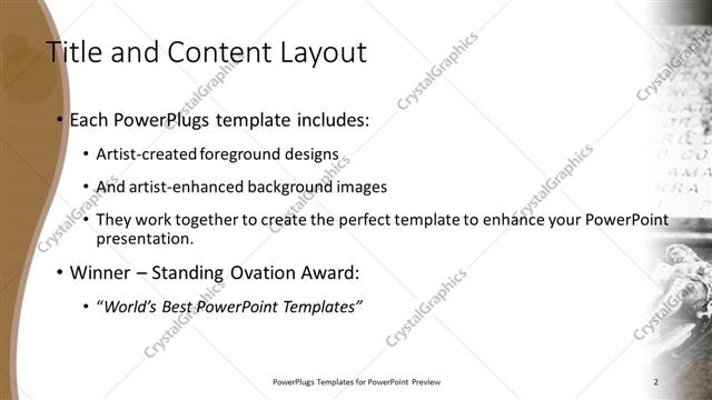 Title and Content presentation slide layout