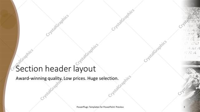 Section Header presentation slide layout