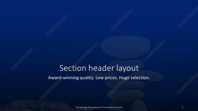 Section Header presentation slide layout
