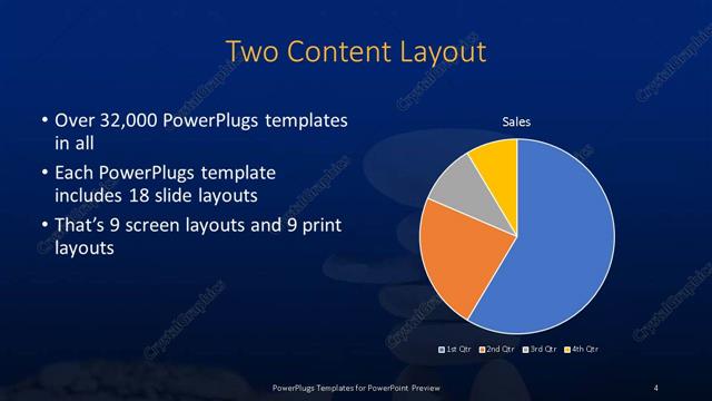Two Content presentation slide layout