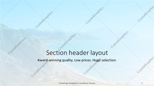 Section Header presentation slide layout