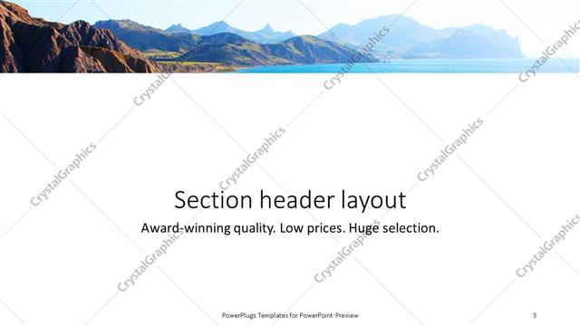 Section Header presentation slide layout