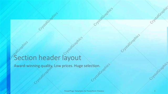 Section Header presentation slide layout