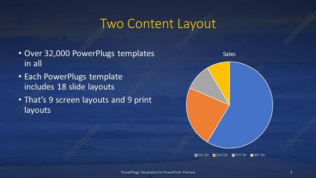 Two Content presentation slide layout