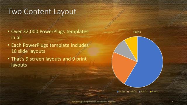 Two Content presentation slide layout
