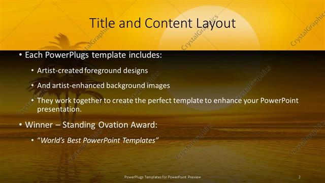 Title and Content presentation slide layout