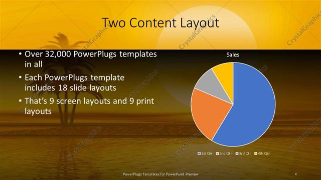 Two Content presentation slide layout