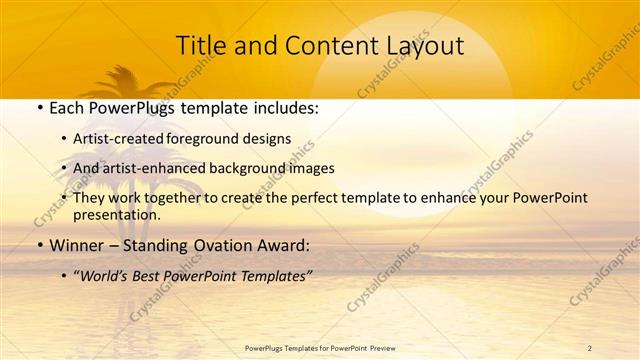 Title and Content presentation slide layout