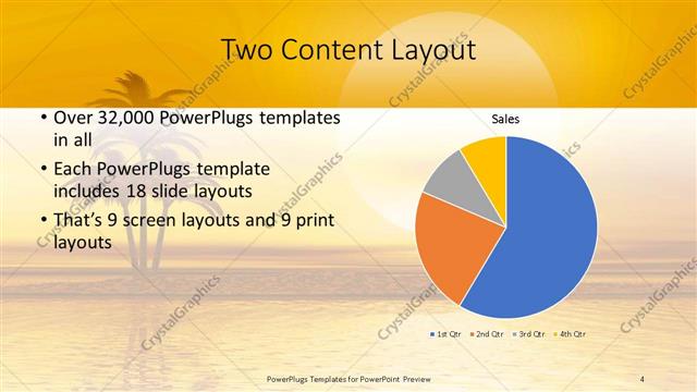 Two Content presentation slide layout