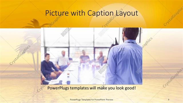 Picture with Caption presentation slide layout