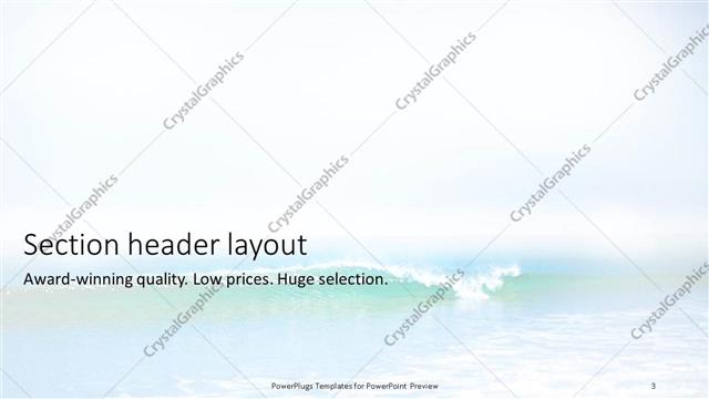 Section Header presentation slide layout