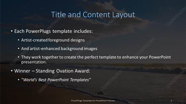 Title and Content presentation slide layout
