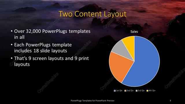 Two Content presentation slide layout