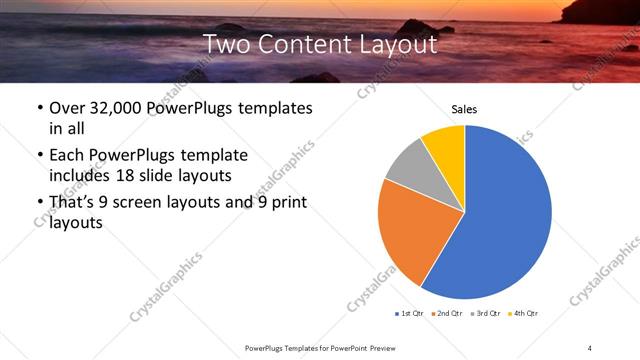Two Content presentation slide layout