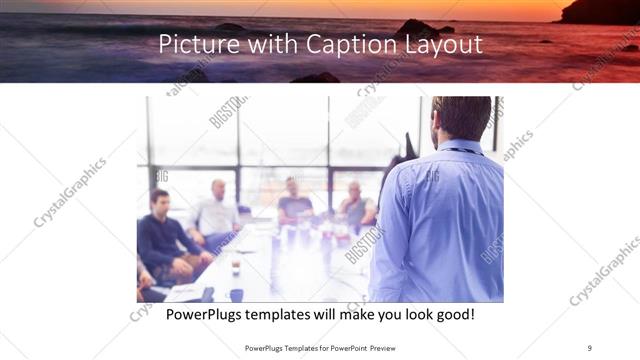 Picture with Caption presentation slide layout