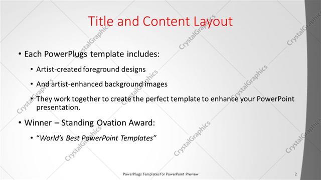 Title and Content presentation slide layout