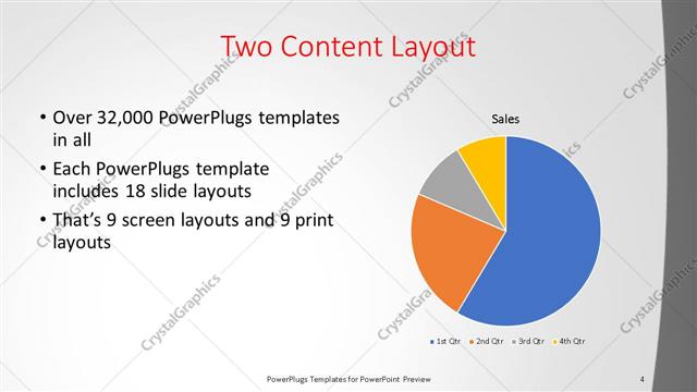 Two Content presentation slide layout