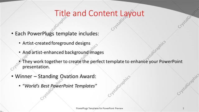 Title and Content presentation slide layout