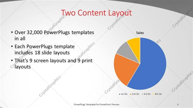 Two Content presentation slide layout