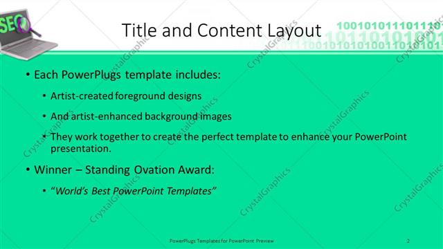 Title and Content presentation slide layout
