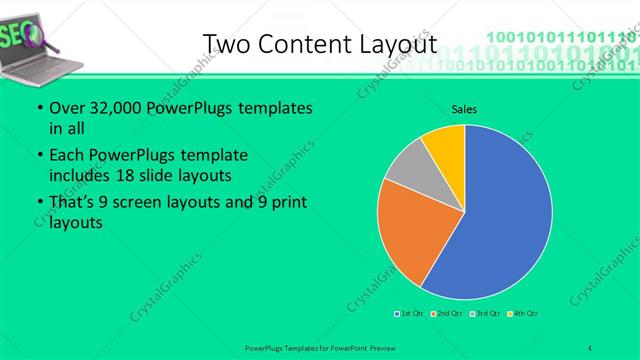 Two Content presentation slide layout