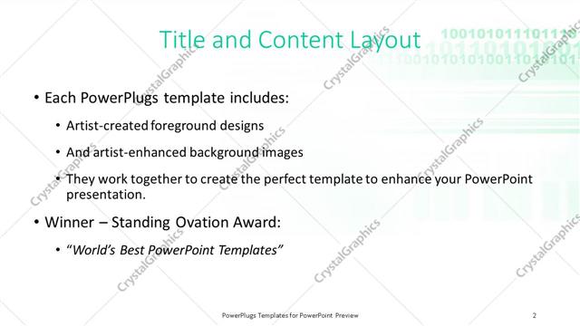 Title and Content presentation slide layout