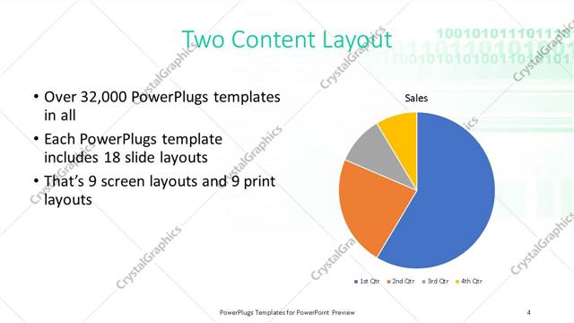 Two Content presentation slide layout